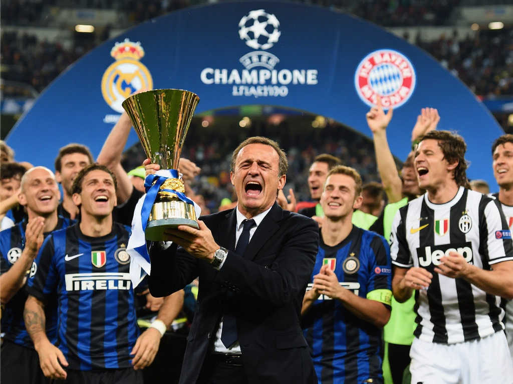 国米三冠王辉煌后，意甲连续3次欧冠决赛失利，蓝黑遗憾